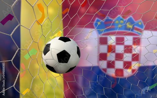 Football Cup competition between the national Belgium and national Croatia.
