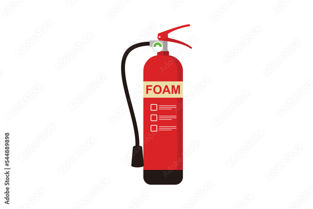 vector illustration of a fire extinguisher in flat style vector illustration of a fire extinguisher in flat style