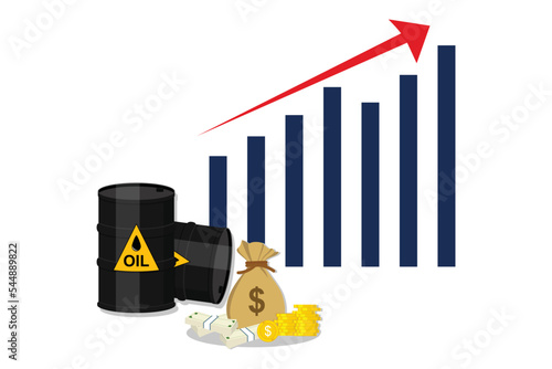 oil price rise design vector illustration