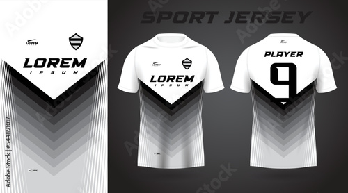 black white shirt sport jersey design