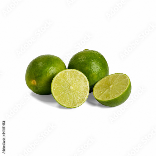 limon, lime on a white
