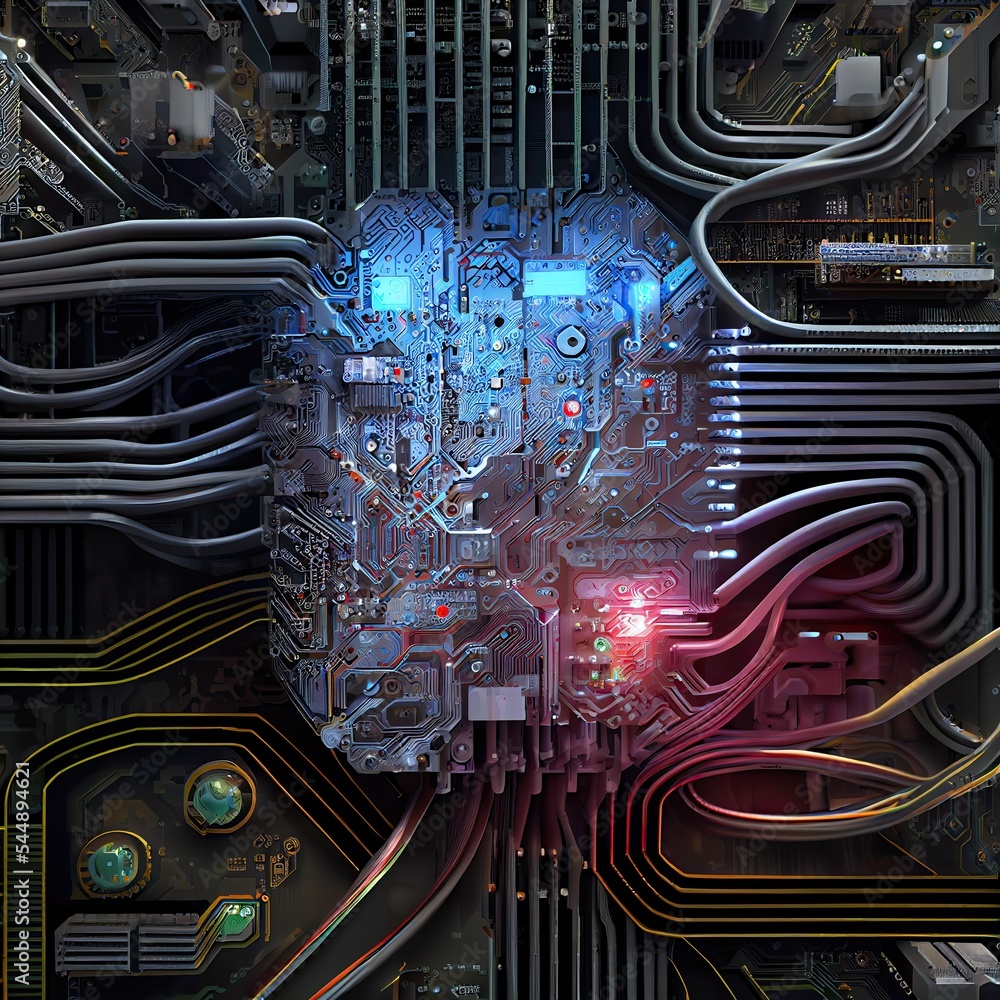 A view inside an AI computer brain