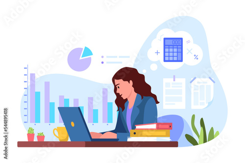 Woman financial accountant