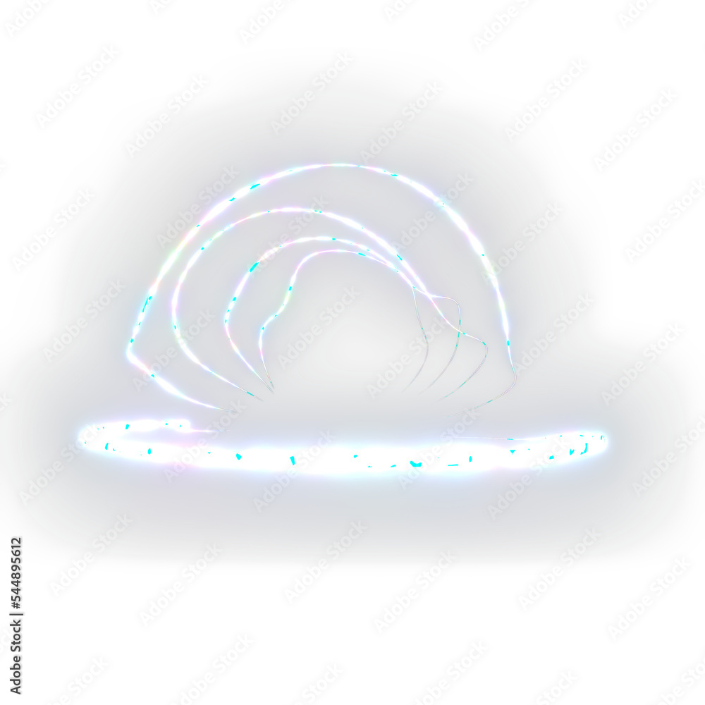 Round neon light on a transparent png background. Neon frame for your ...