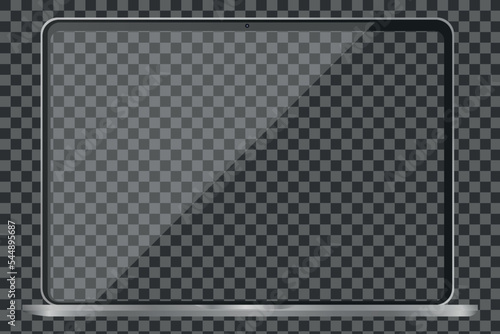 Wallpaper Mural Laptop modern frameless with blank screen isolated on transparent background - super high detailed photorealistic Torontodigital.ca