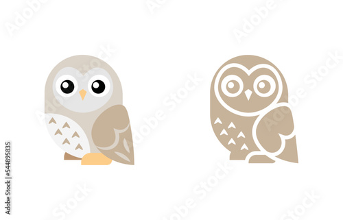 Cute owl (vector, logo, illustration)