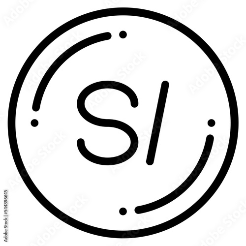 peruvian dollar currency icon