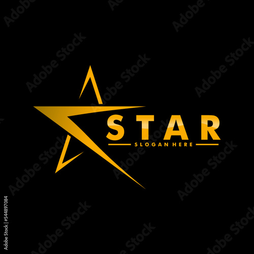 elegant star logo vector design template, golden star logo