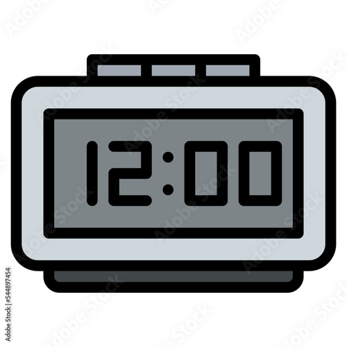 alarm clock household appliance icon