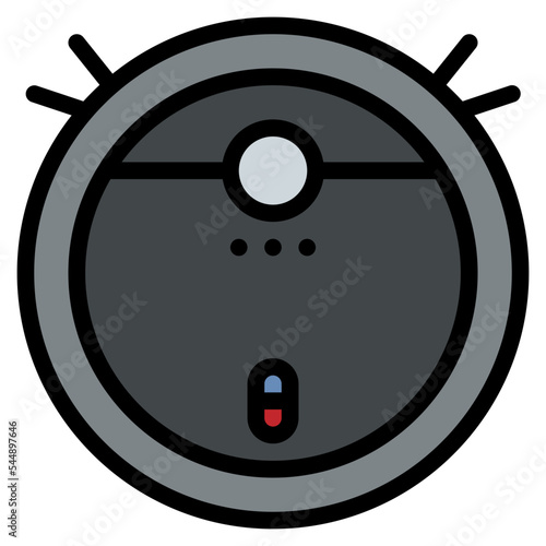 robot vacuum cleaner household icon