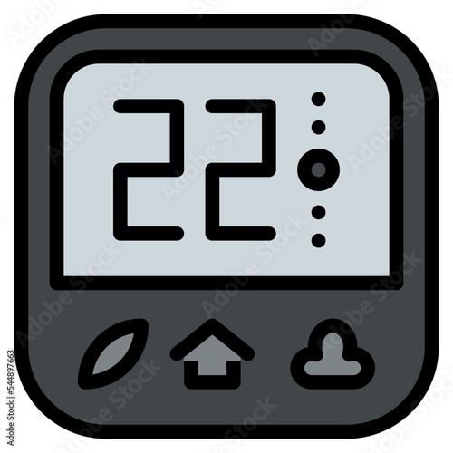 smart thermostat household appliance icon