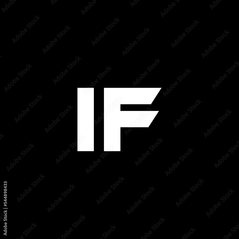 IF letter logo design with black background in illustrator, vector logo modern alphabet font overlap style. calligraphy designs for logo, Poster, Invitation, etc. IF letter logo design with black background in illustrator, vector logo modern alphabet font overlap style. calligraphy designs for logo, Poster, Invitation, etc.