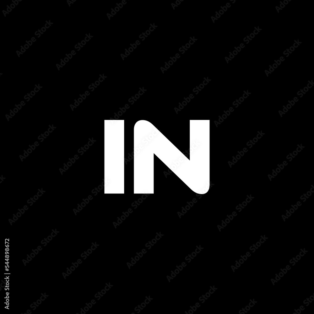IN letter logo design with black background in illustrator, vector logo modern alphabet font overlap style. calligraphy designs for logo, Poster, Invitation, etc. IN letter logo design with black background in illustrator, vector logo modern alphabet font overlap style. calligraphy designs for logo, Poster, Invitation, etc.
