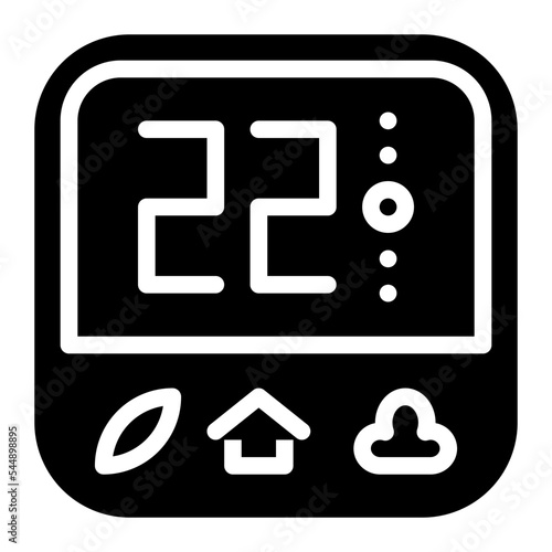 smart thermostat household appliance icon