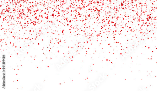Red glitter holiday falling confetti isolated