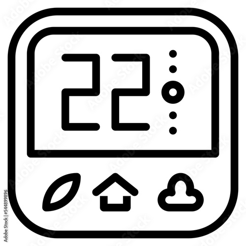smart thermostat household appliance icon