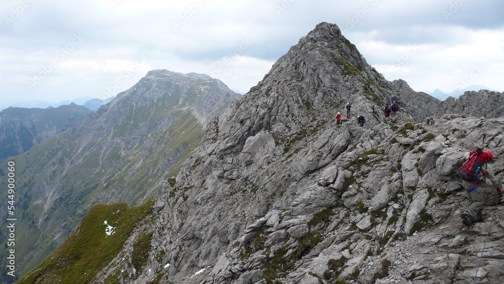 Hindelanger Klettersteig mountain Alpinism Rock climb bavaria 
