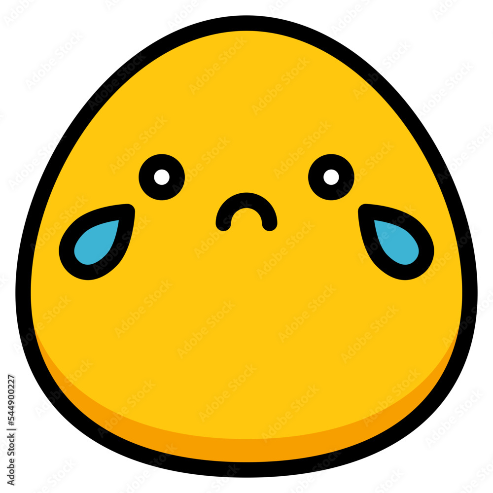 Fototapeta premium crying drop sad emoji icon
