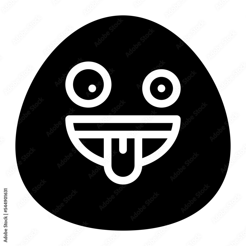 tongue crazy funny emoji icon