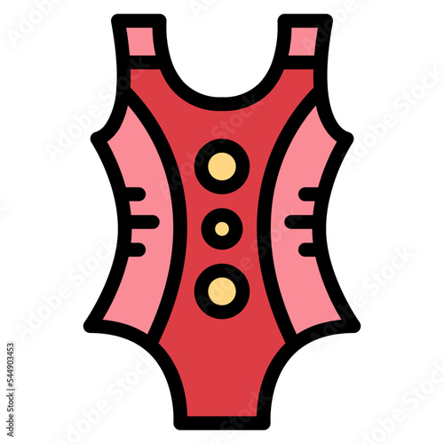swimming suit filled outline icon style