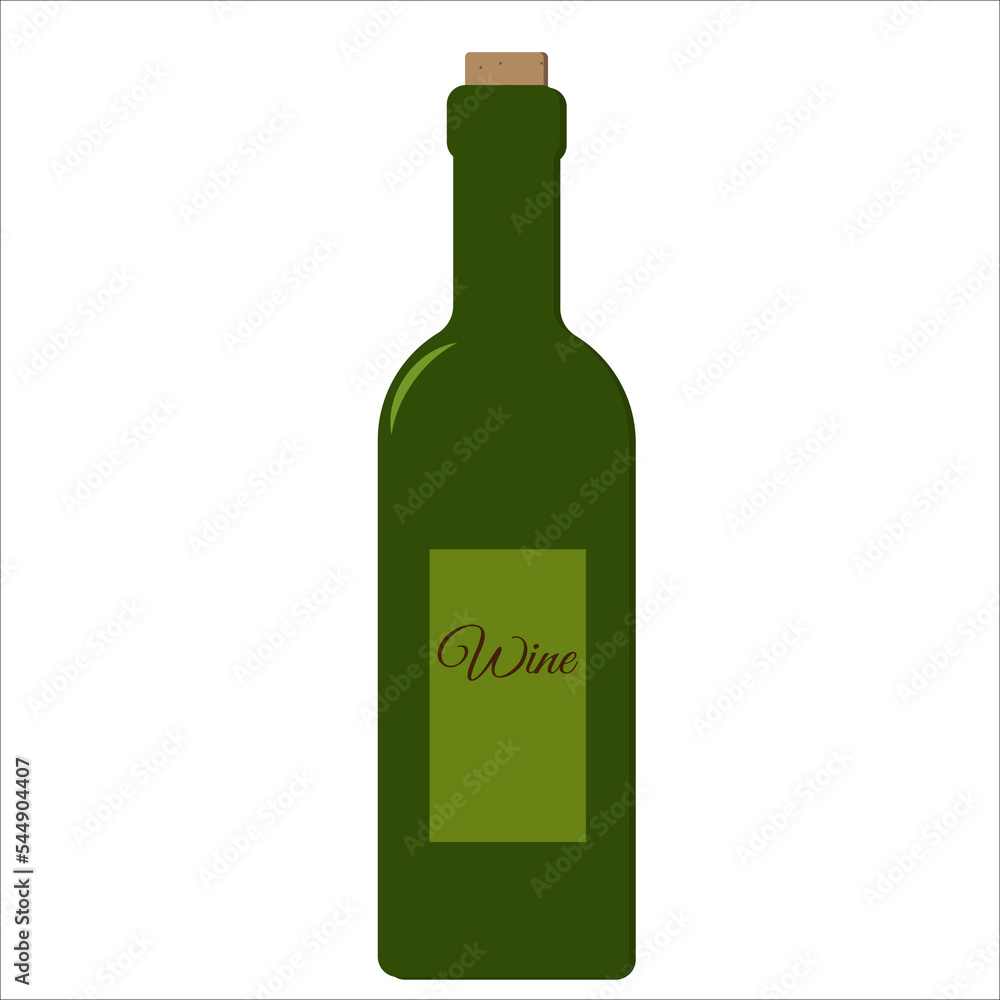 green bottle of red wine