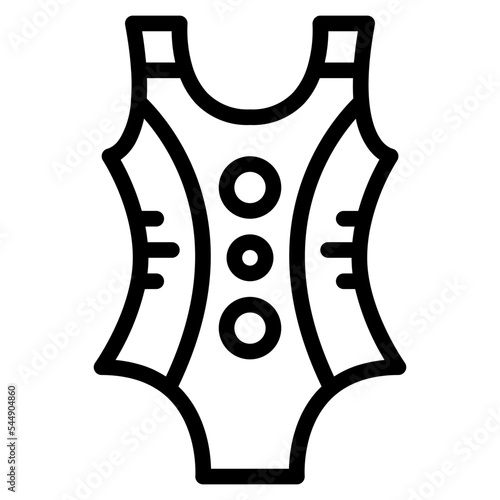swimming suit line icon style
