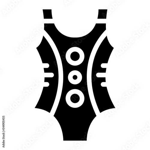 swimming suit glyph icon style
