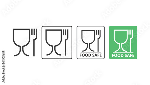 Set of Food Safe symbol.