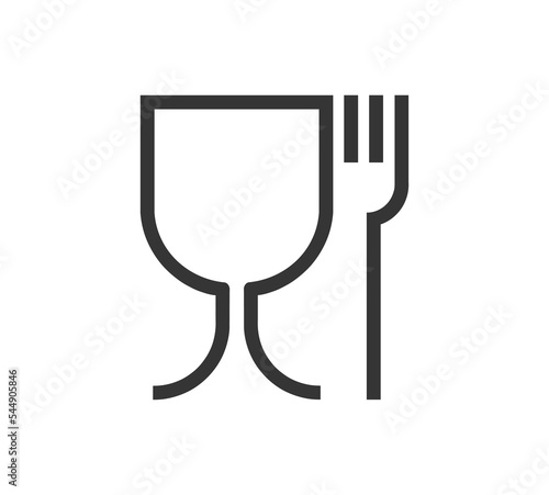 Food Safe sign silhouette. 