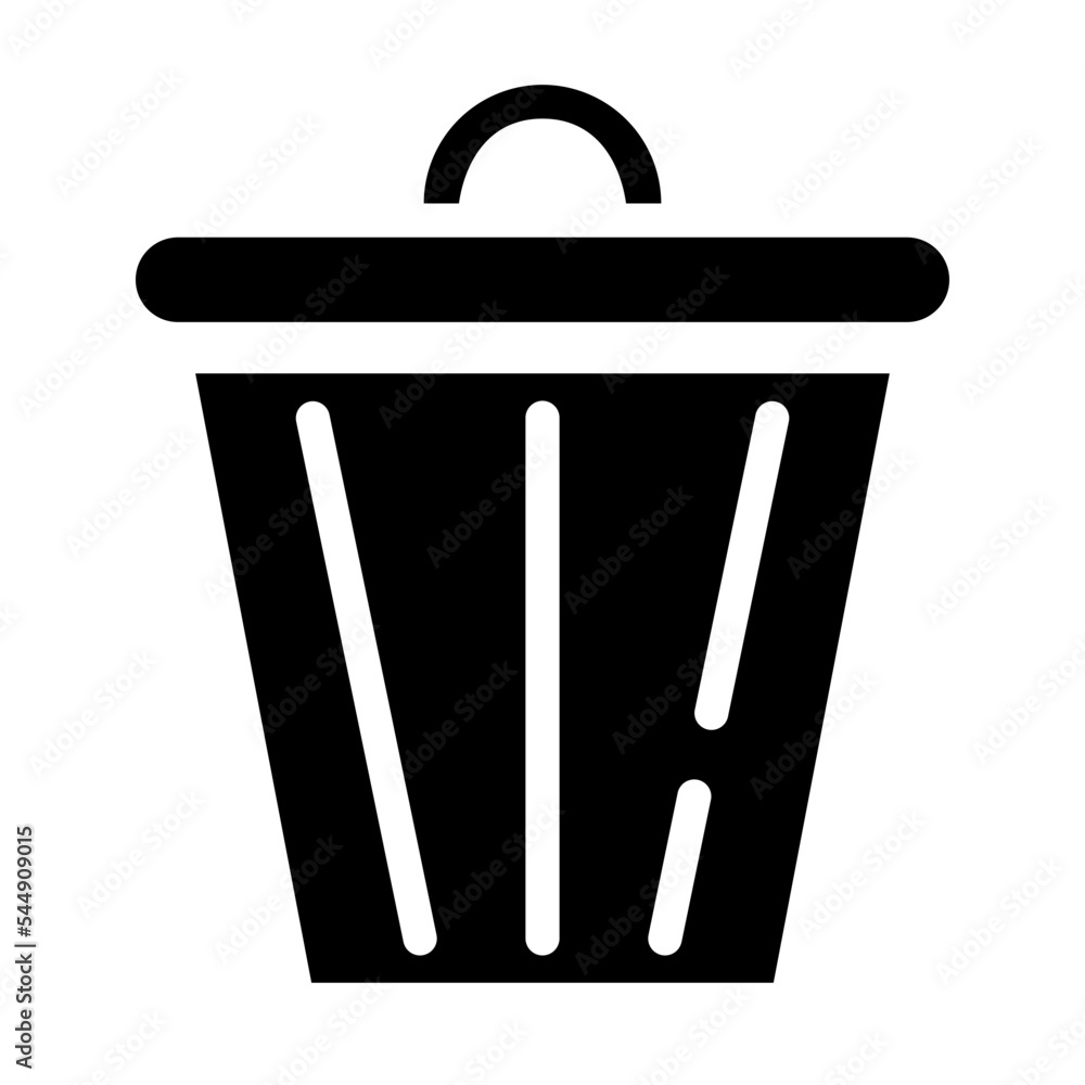 Trash glyph icon style Trash glyph icon style
