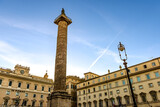 Roma, colonna di Marco Aurelio, piazza Colonna, Palazzo Chigi