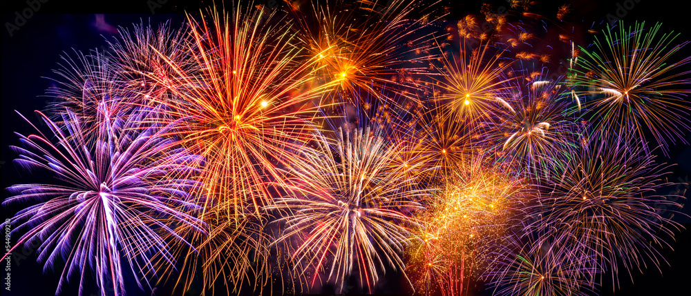 celebration happy new year and merry christmas firework isolated on black isolated background celebration happy new year and merry christmas firework isolated on black isolated background