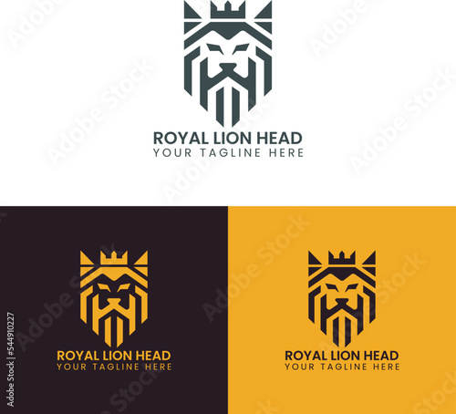 Royal Lion Head Logo With White Background