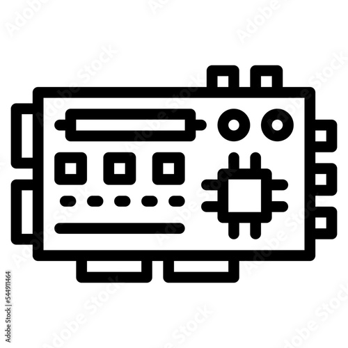 mainboard line icon style