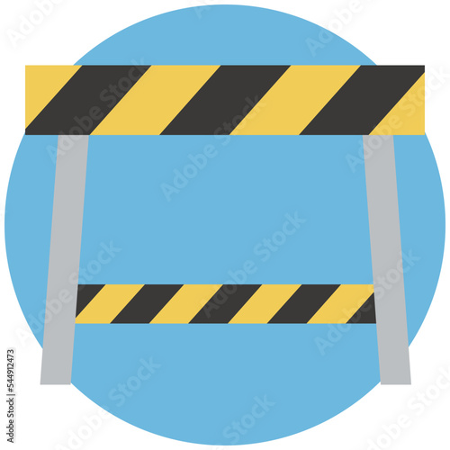 Construction Barrier Vector Illustration