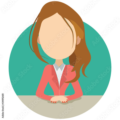 Female Avatar Vector Illustration 