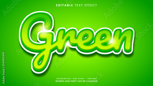 Green 3d Editable Text Effect