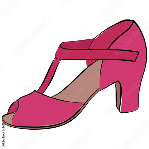 Pumps Sandal Colored Vector Icon
