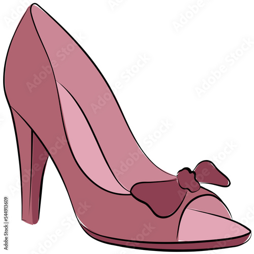 Slingback Hand Drawn Colored Vector Icon