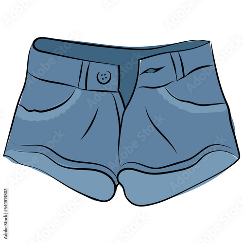Shorts Hand Drawn Colored Vector Icon