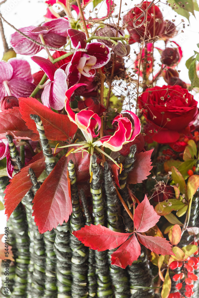 Naklejka premium luxury Christmas bouquet on white