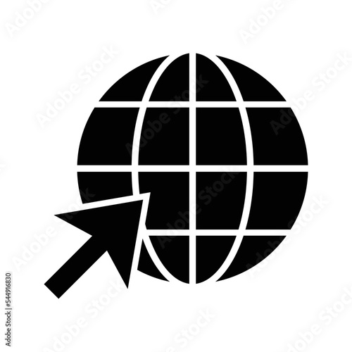 internet - globe icon design template vector sign, icon, symbol.
