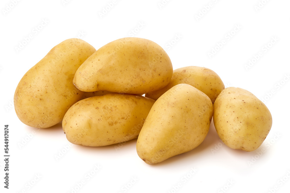 Young potato, isolated on white background. Young potato, isolated on white background.