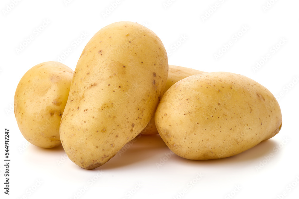 Young potato, isolated on white background. Young potato, isolated on white background.