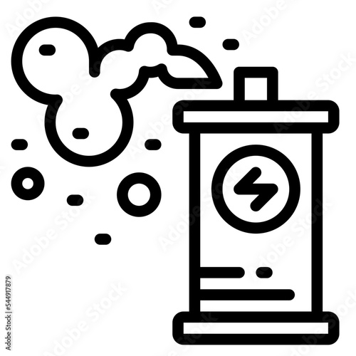 smoke grenade line icon style