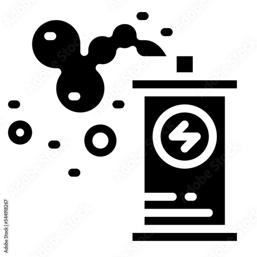 smoke grenade glyph icon style