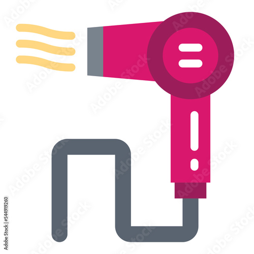 hairdryer flat icon style
