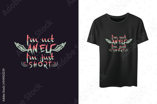 Fotografie Christmas Typography t shirt design, Merry Christmas