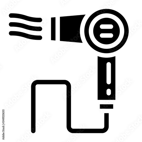 hairdryer glyph icon style