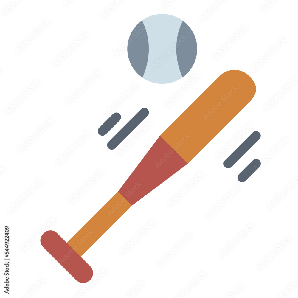 baseball flat icon style